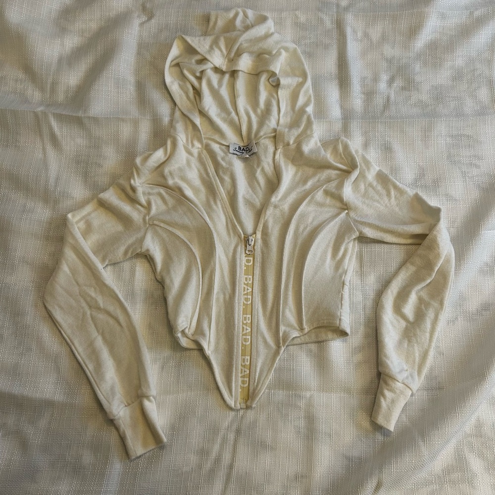 Bad society club cropped hoodie